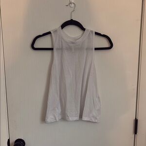 White Sleeveless Women's Top Open Back